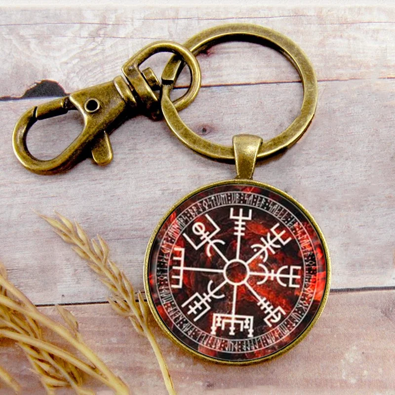 Кольцо в виде Руна викингов стиле ретро брелок с пряжкой для ключей подвеска на