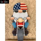 LeCfun 5D гномов на мотоцикле алмазов картина по номерам Наборы полный сверла алмазные арт драгоценные камни художественной росписи картина маслом для домашнего декора стен