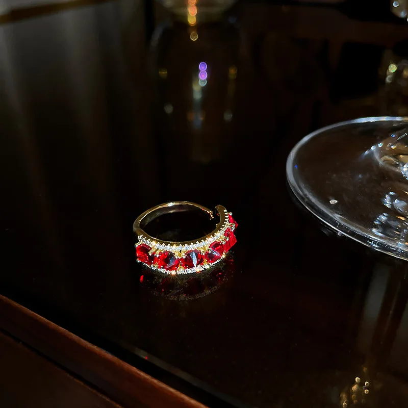 

South Korea new fashion temperament trend jewelry hip-hop retro couple rings high quality senior designer aesthetic goth ring