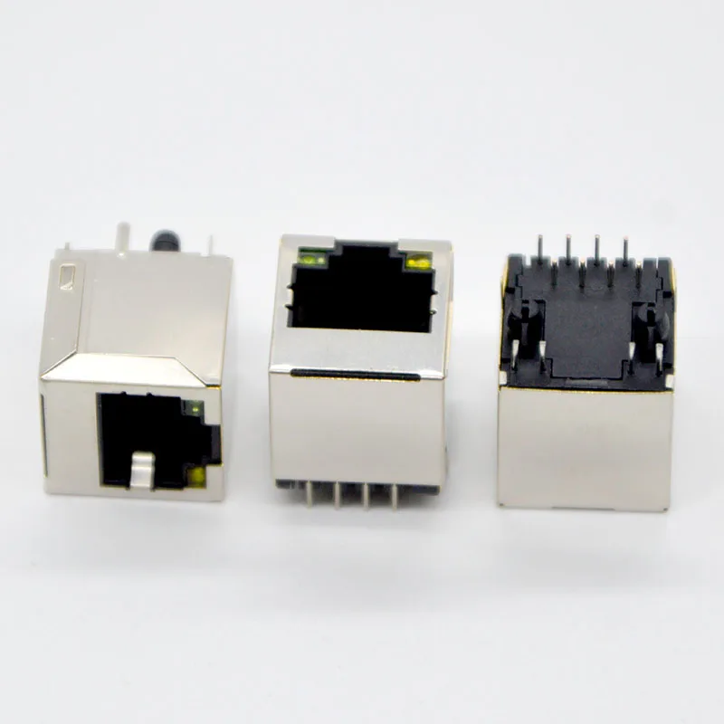 GONGFENG 100 шт. новые разъемы RJ45 Вертикальная Розетка 8P8C Сетевая розетка с лампой