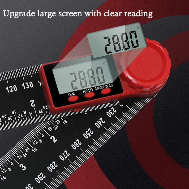 

0-200mm Digital Meter Angle Inclinometer Angle Digital Ruler Goniometer Protractor Angle finder Measuring Tool