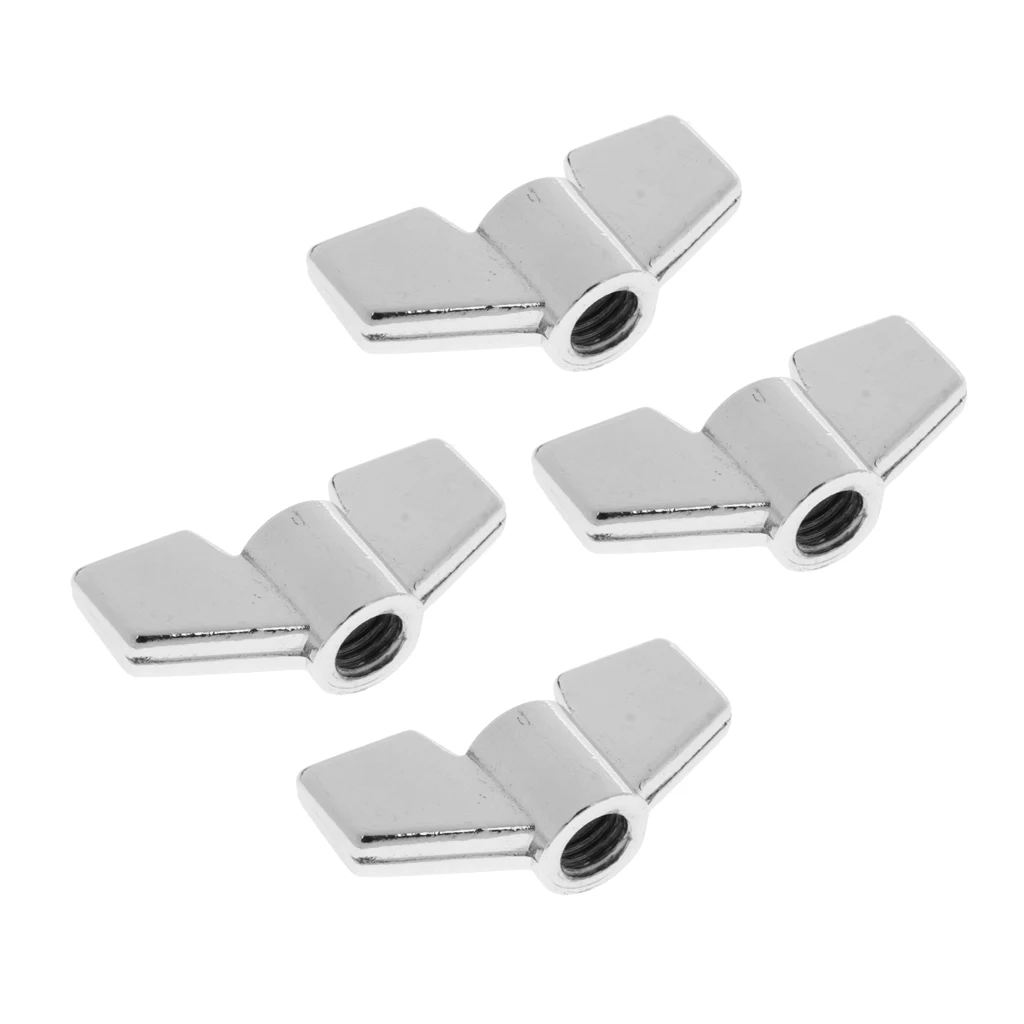 4x быстроразъемные Cymbal Stand Wingnuts серебряные детали ударного инструмента|Детали и