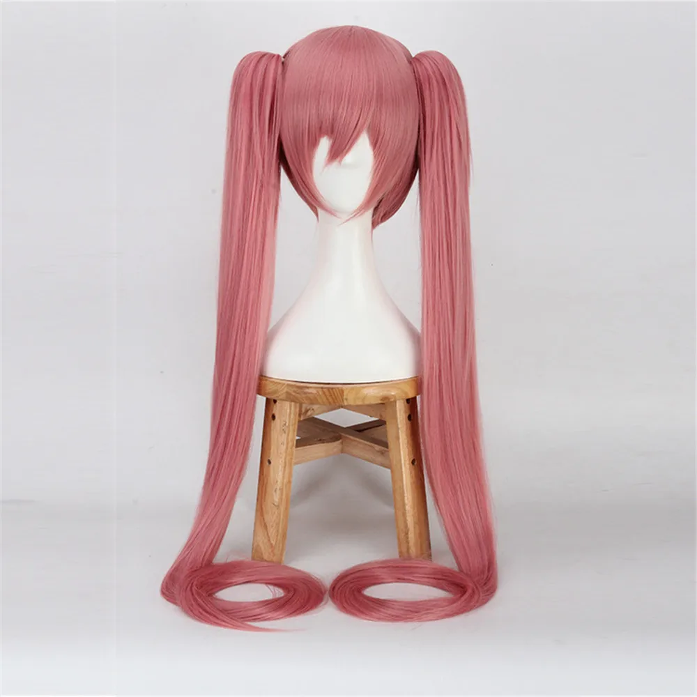 Вокалоид Хацунэ Мику Сакура снег Senbonzakura Два парик с хвостиком Косплей Костюм