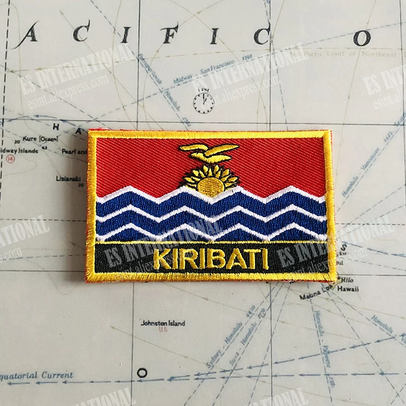 Нашивки KIRIBATI с национальным флагом повязка на руку вышитые нашивки и заколка