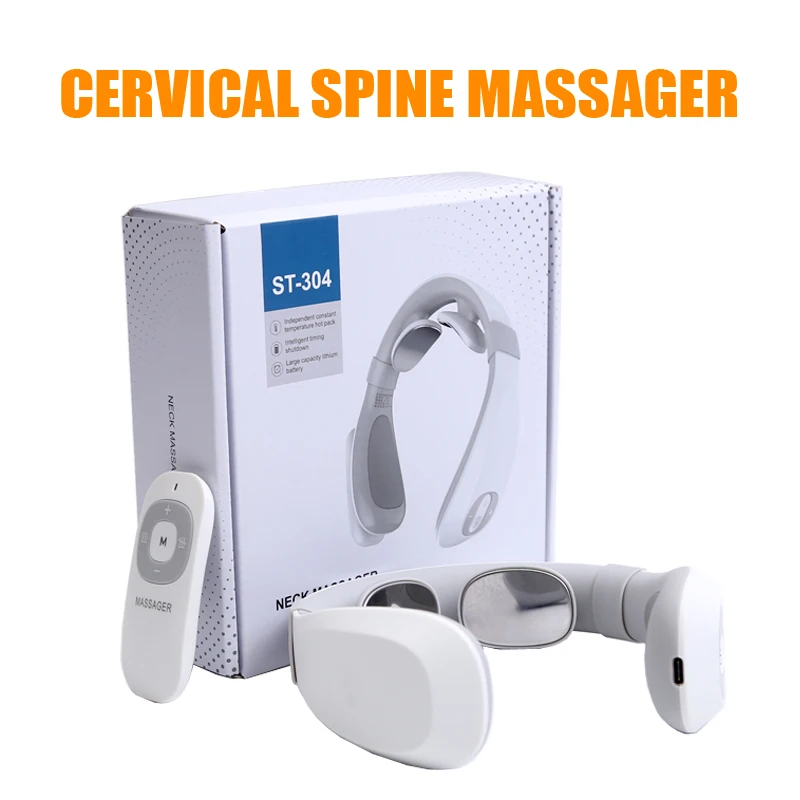 Neck Massager Smart Physiotherapy Multi-function 3Dsmart fitting Instrument Heating CervicalMassager Tool Health Care Relaxation | Красота и