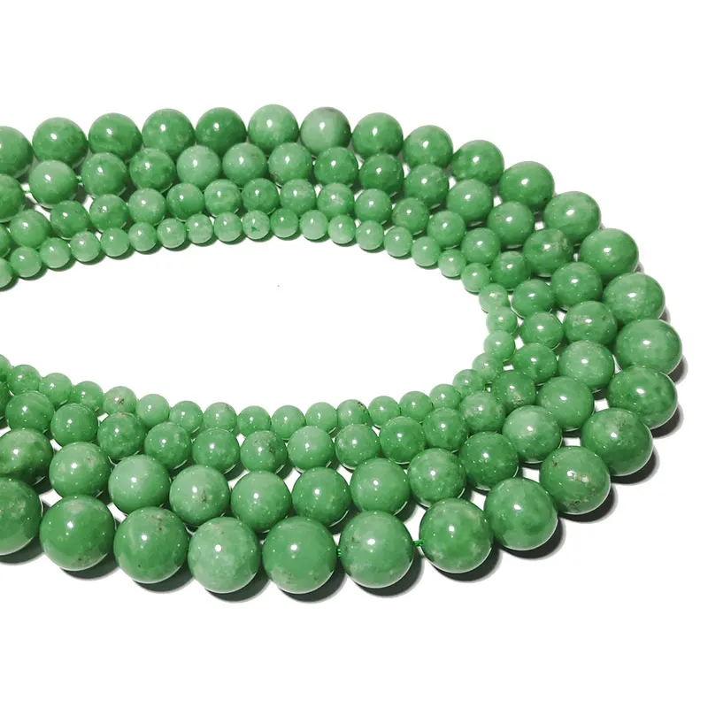 

Круглые бусины из 100% натурального зеленого ангелита для изготовления ювелирных изделий, 6/8/10/12 мм, 15 дюймов