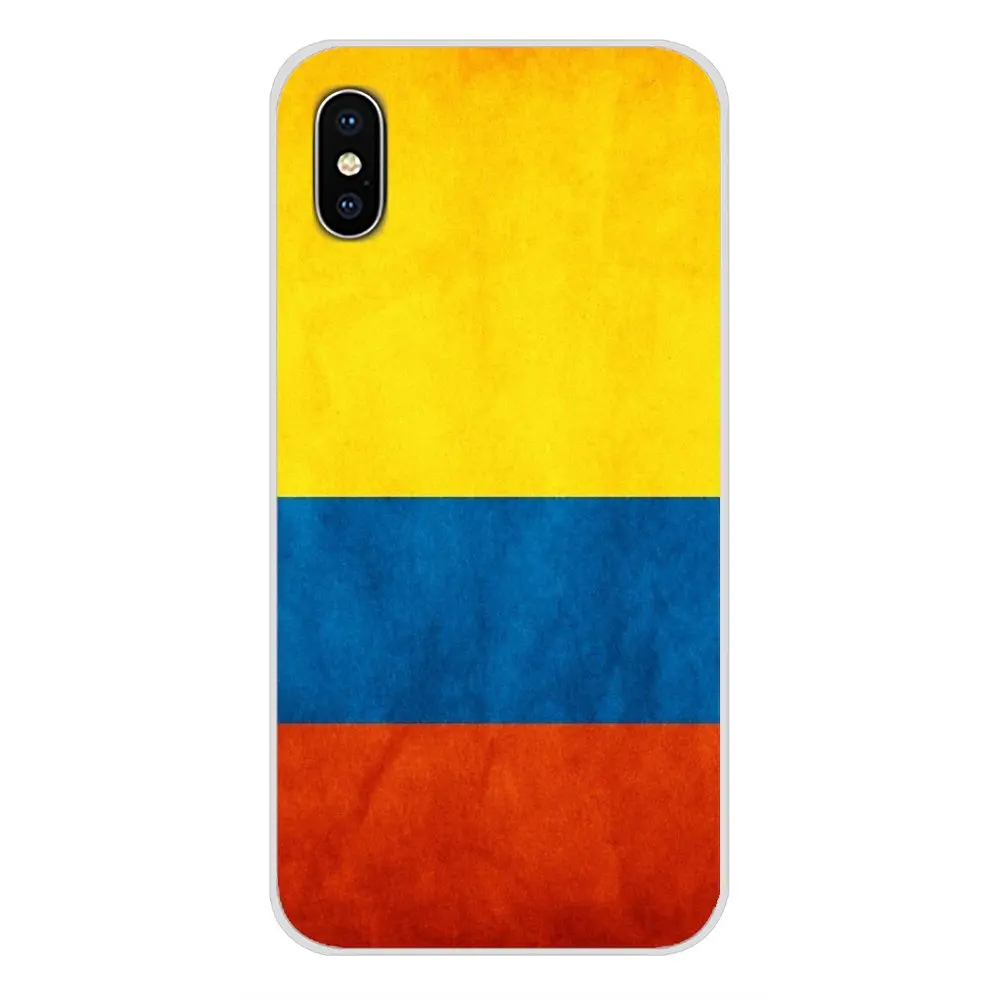Протектор Колумбия флаг аксессуары для телефона Чехлы Apple iPhone X XR XS MAX 4 4S 5 5S 5C SE 6 6S 7