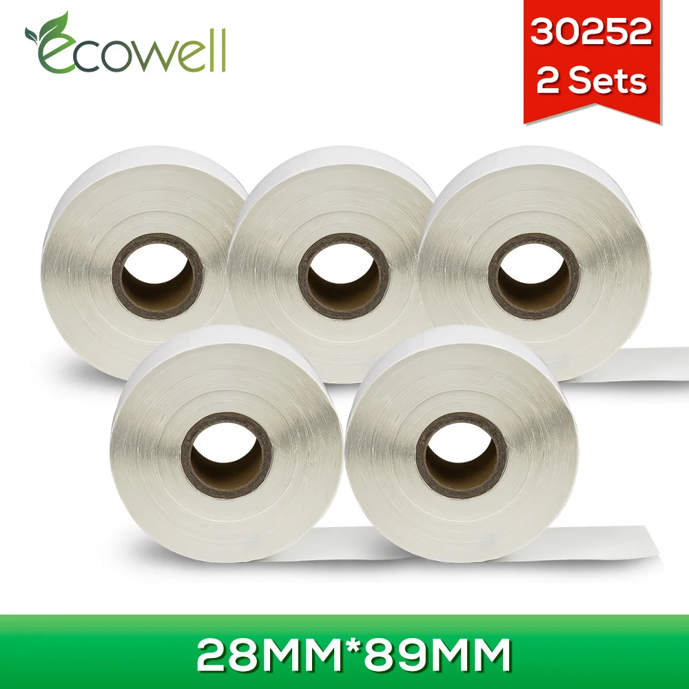 Ecowell 10 рулонов 30252 совместимые LW 11352 термобумажные этикетки заменить для Dymo LabelWriter