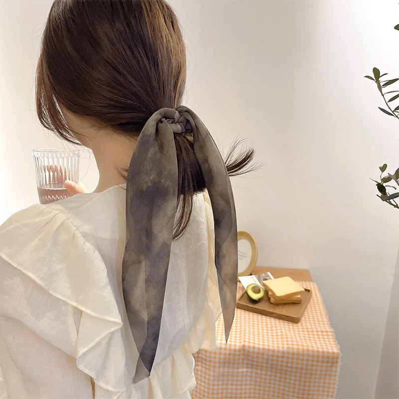 

Summer Super Fairy Hair Ribbon Elastic Hair Bands Ponytail Hair Scarf Gradient Long Ribbon Hair Tie Hair Accessories for Women
