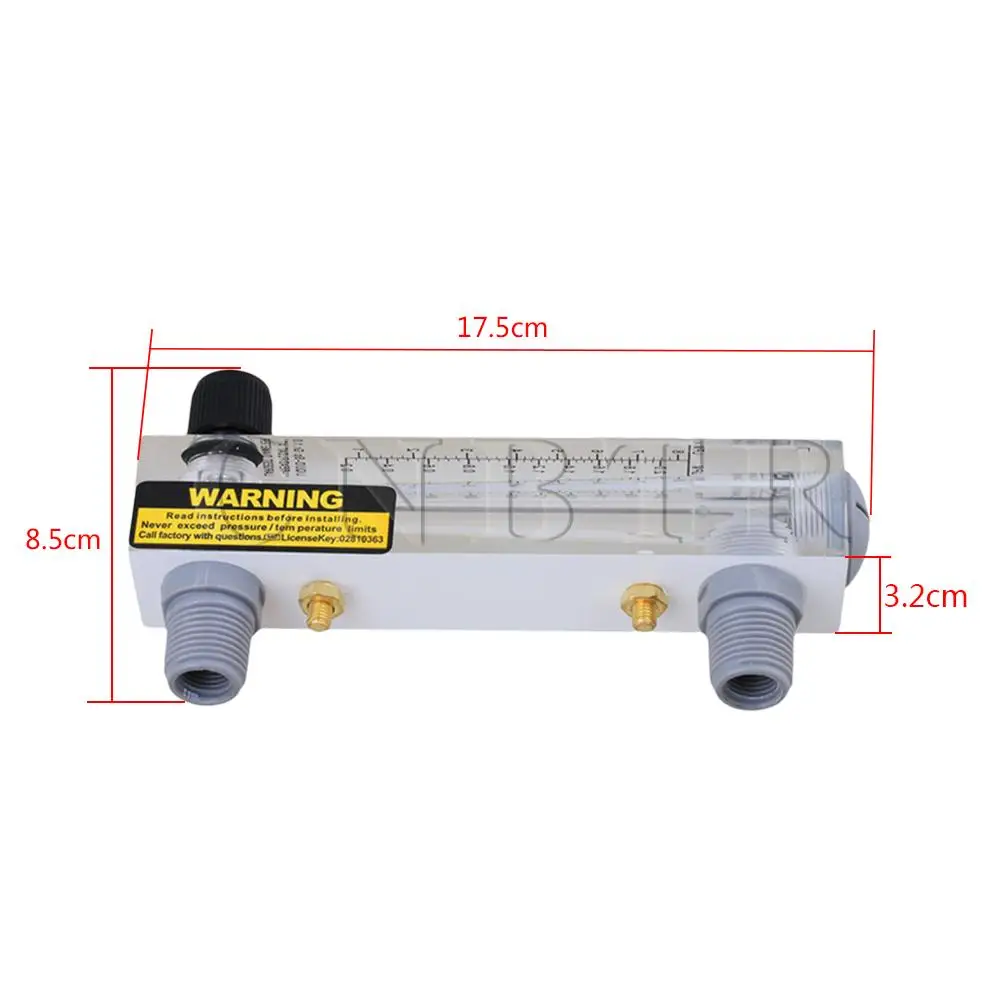 CNBTR LZM-15T Adjustable Panel Type Flowmeter Flow Meter for Liquid 0.5-5.0GPM | Инструменты