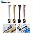 Кофейная ложка с зажимом, ложка из нержавеющей стали, жидкость для молочного порошка, 2 в 1, ложки, зерна для мороженого, кофе