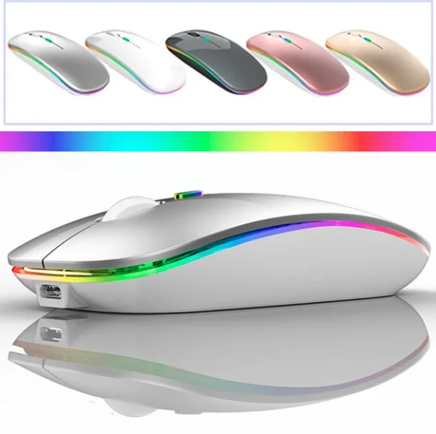 

Rechargeable Wireless RGB Mouse for Tablet PC Andoid Apple