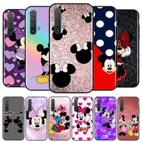 cute mickey mouse for oppo realme c17 c12 7i 8i q3 8 c15 narzo 20 30 a 7 6 5 2 c11 c3 pro black silicone phone case