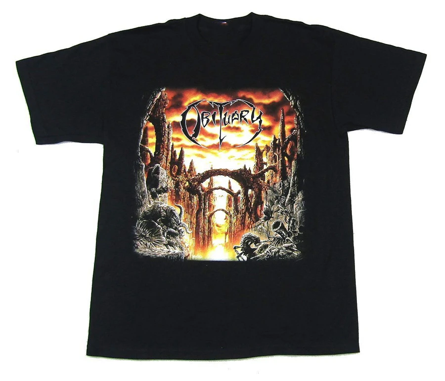 Obituary Антология альбом Обложка арт черная футболка новая группа товар на день