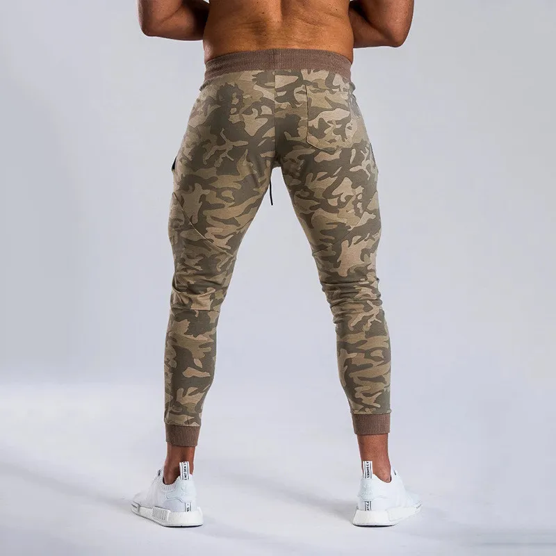 

GITF Camouflage Quick drying jogging pants men Sport Pencil Pants Men Bodybuilding Joggers Gym Trousers Running Pants Men