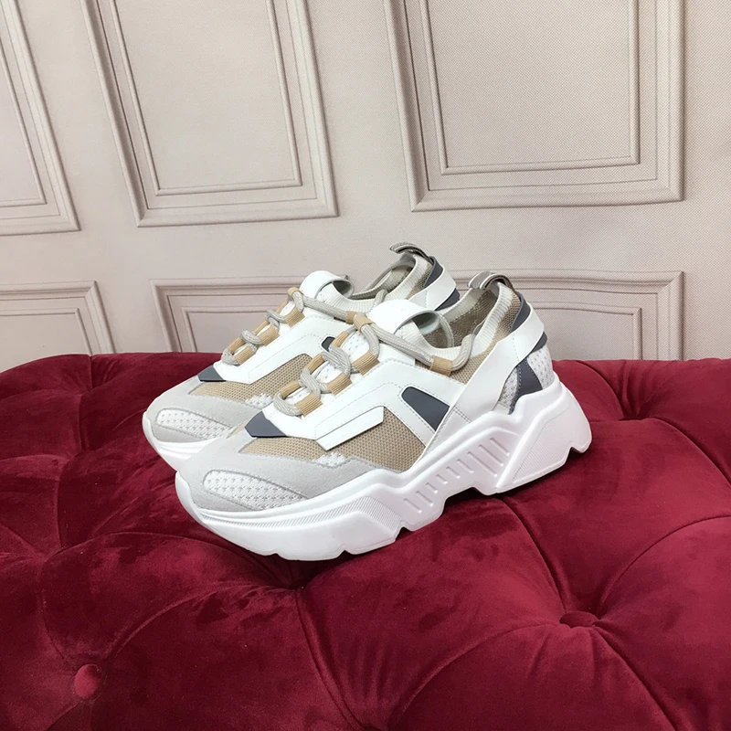 

Women Sneakers Brand Design Female Shoes Spring Autumn Vulcanized Shoes Lace-Up Running Shoes