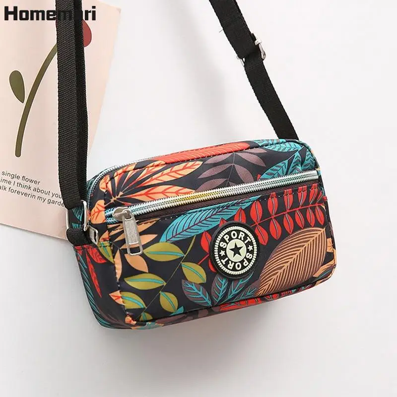 

Multi Layer Messenger Bags For Women 2021 New Colorful Leaves Nylon Lady Crossbody Bags Mother Bag Shoudler Bag Shopper Purse