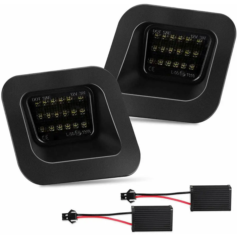 1 пара Копченый светодиодный задний Подсветка регистрационного номера Canbus Error Free