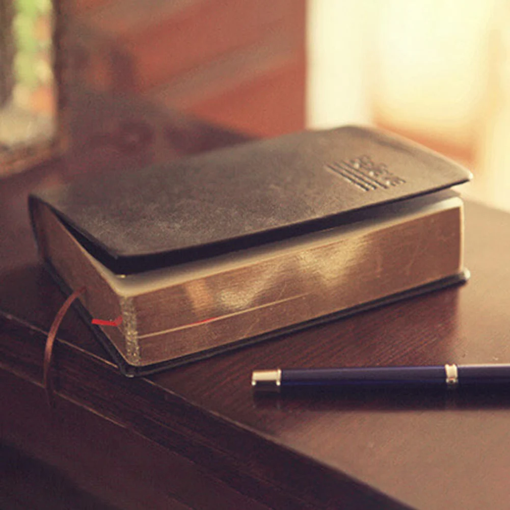 Новый винтажный блокнот из толстой бумаги записная книжка кожаный Библейский