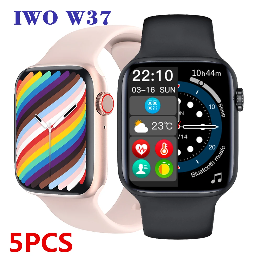 

5 шт. оригинальные Смарт-часы iwo 13 Pro W37 мужские Bluetooth Вызов пользовательский циферблат Полный сенсорный экран женские Смарт-часы PK Dt100 Смарт-ч...