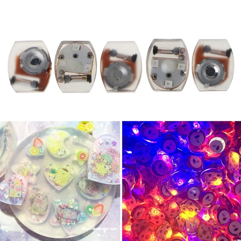5 шт. светодиодный сверкающие смолы пресс форма наполнитель эпоксидная смола для