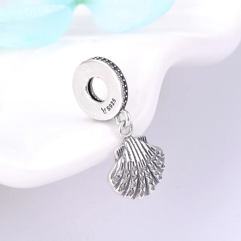 Бусины шармы летние из серебра 2018 пробы подвески натуральной ракушки для