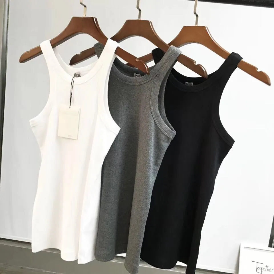

2020 spring rib tank white Black Sleeveless organic cotton Skinny Fitted Tops Tees Woman Fashion tops