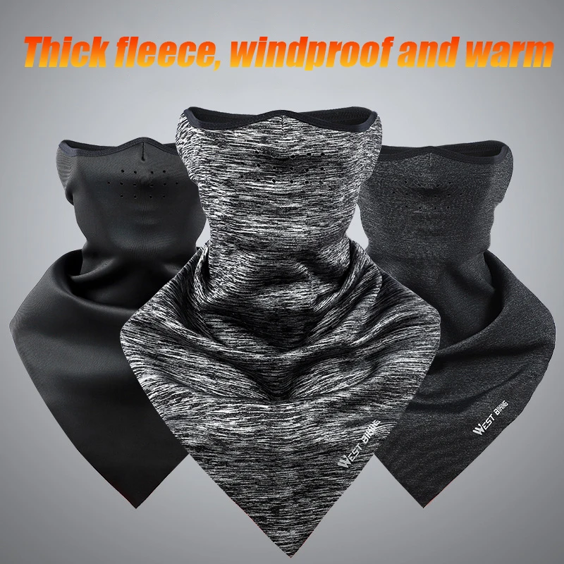 

WEST BIKING Winter Warm Cycling Mask Soft Comfortable Sports Fishing Magic Scarf Ride Running Mask Unisex Cycling Equipment