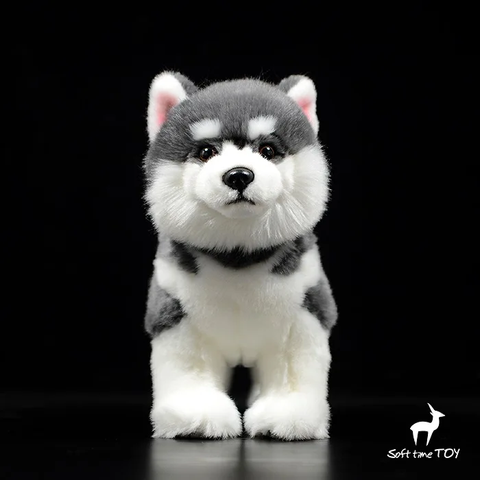 

plush toy gift doll model Gray Alaskan dog