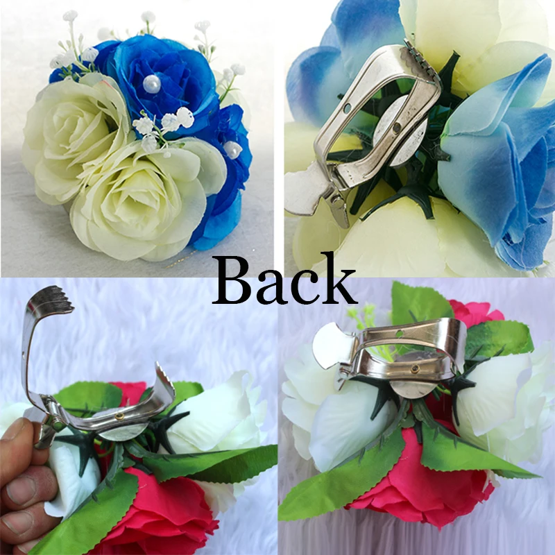 6 шт./лот большой цветок Зажимы для свадьбы фон драпировка украшения Цветочные
