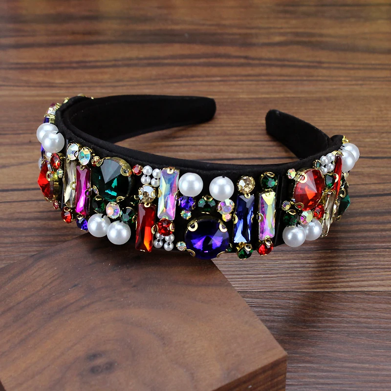 Элегантный жемчужный женский головной убор с кристаллами Стразы повязка на