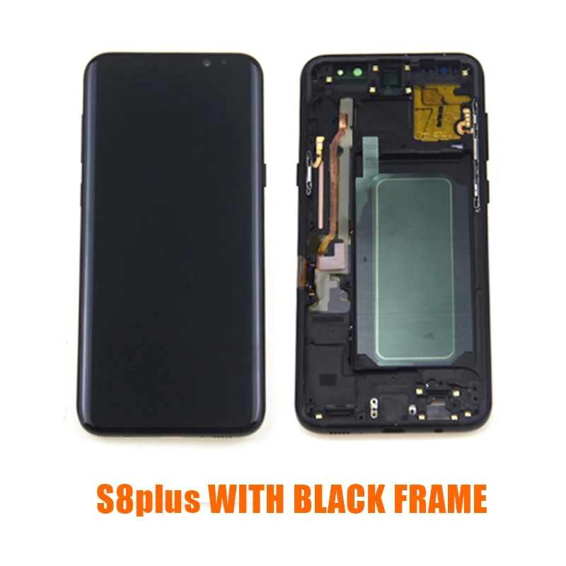 S8P WITH BLACK FRAME Для samsung S8 ЖК-дисплей с рамкой Замена для samsung Galaxy S8 Plus ЖК-дисплей G955 S8 G950 G950F ЖК-дисплей сенсорный экран дигитайзер - Цвет: S8P WITH BLACK FRAME