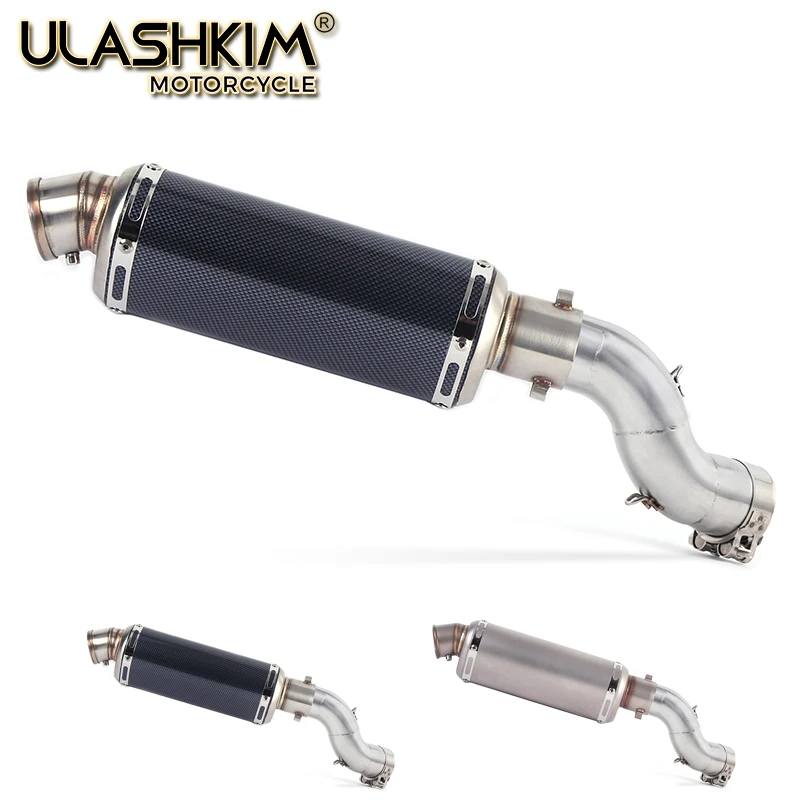 Бесплатная доставка мотоциклетная выхлопная средняя труба глушитель полная