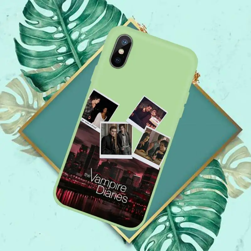 

The Vampire Diaries Customer Phone Case Candy Color for iPhone 6 7 8 11 12 s mini pro X XS XR MAX Plus