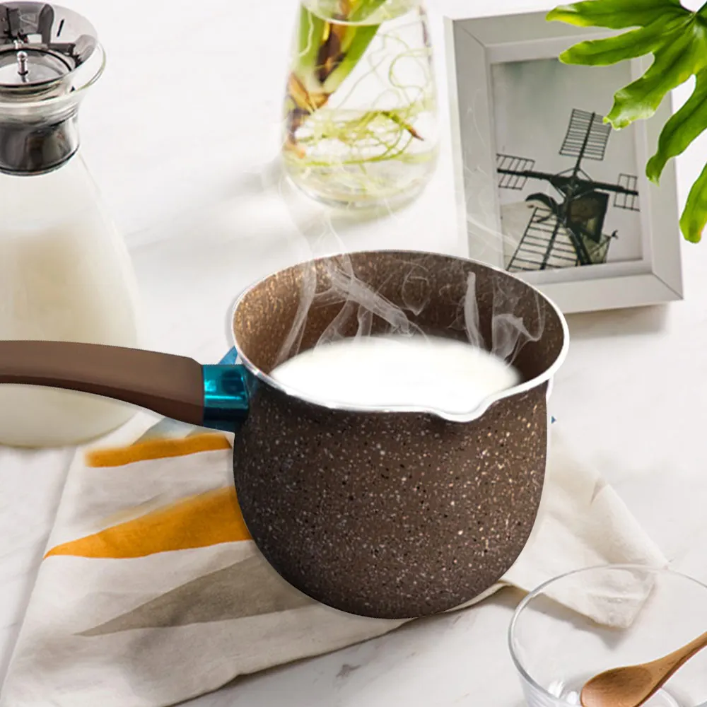 Ковш для молока Enamelware обогреватель кастрюля ковш антипригарный сплав алюминий анти-скальдинг нагревательный горшок с высыпанием