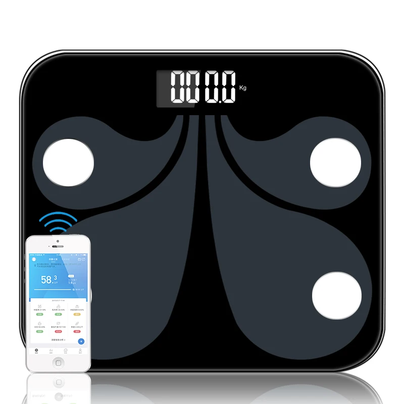 Горячая продажа Bluetooth цифровой ванной Смарт весы вес тела Visceral Bmi мышечная