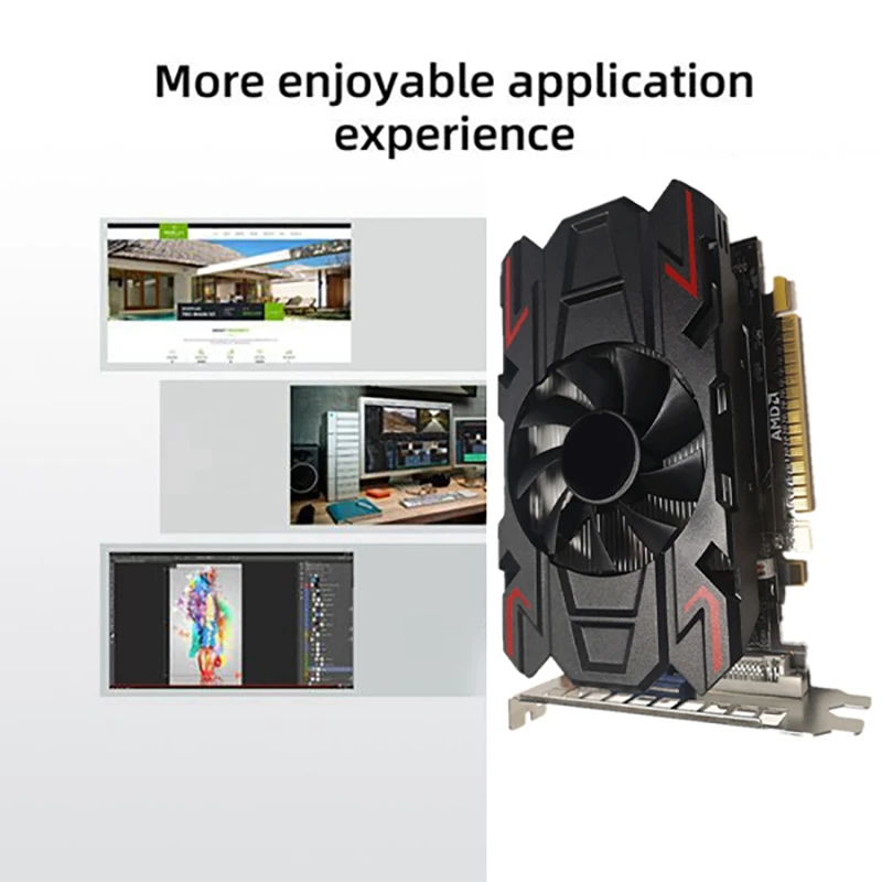 HD6770 1 ГБ 128 бит DDR5 Видеокарта для настольного компьютера PCI Express 2 0 игровая