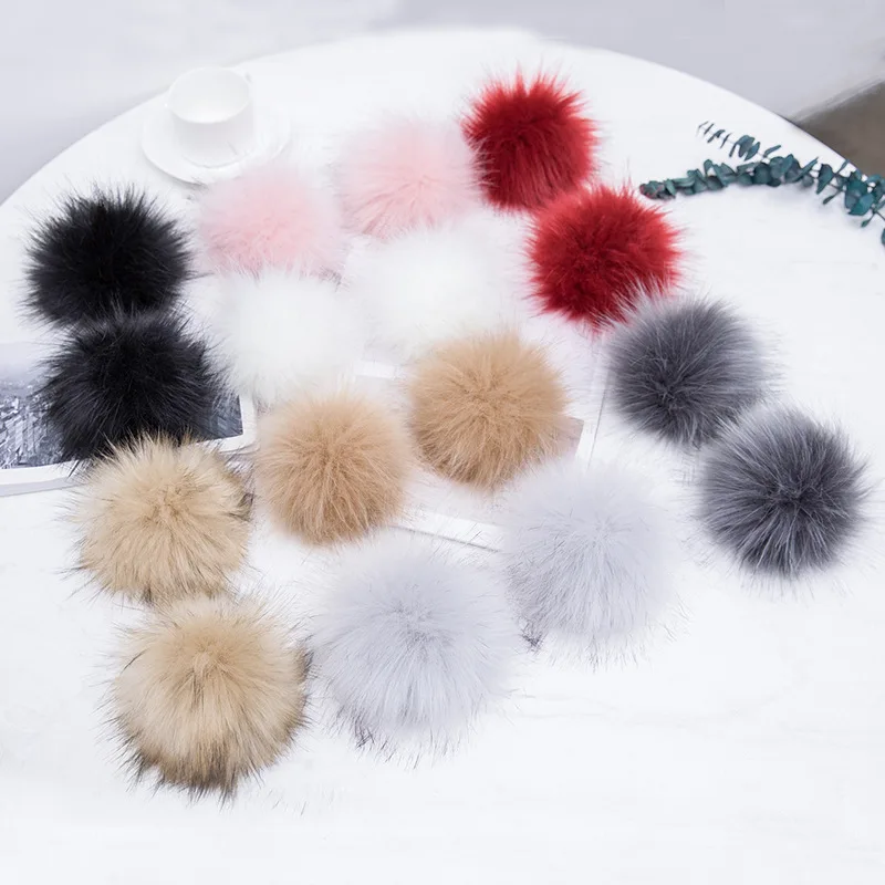 12 шт./лот 8 см собственными руками сделай сам Искусственный мех енота мяч