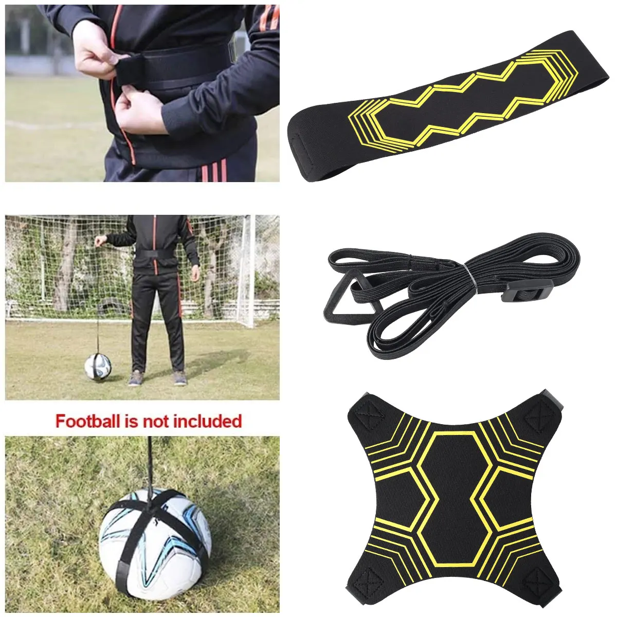 Soccer Ball Juggle Bags Children Auxiliary Circling Belt Kids Football Training Equipment Kick Solo Soccer Trainer Football Kick