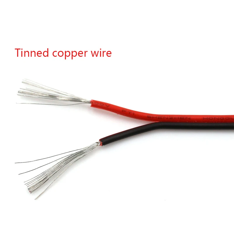 5 м 18/20/22/24/26AWG UL2468 Электрический провод луженую медную проволоку 2pin мм, удлиняющий кабель, для освещения светодиодные полосы света 3528 5050