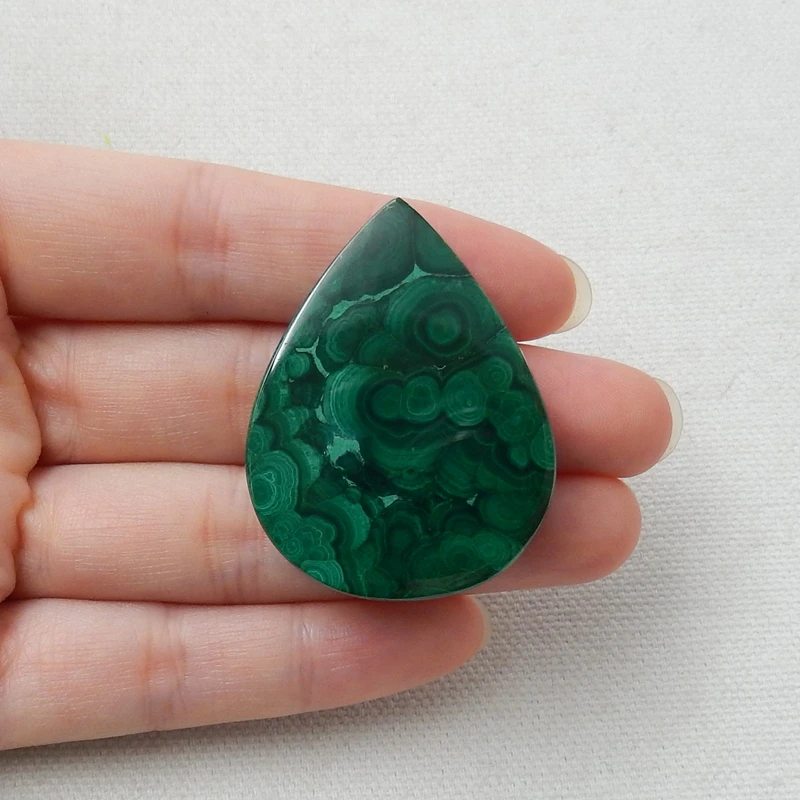 Оптовая продажа 1 шт. кабошон из Малахита в форме капли воды модные ювелирные