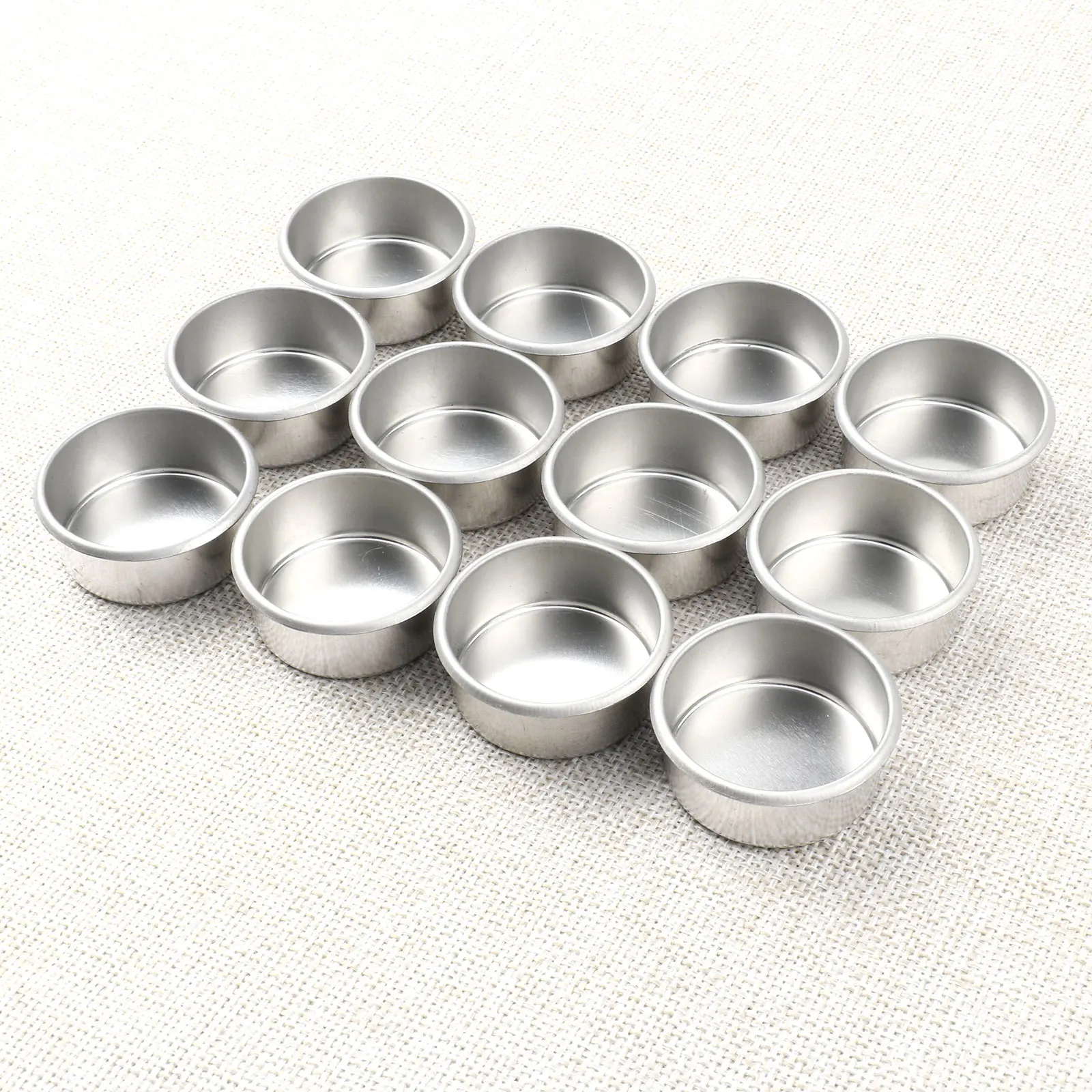 

12 Pcs Mini Candle Jars Round Metal Candle Cups Tea Light Tins DIY Tealight Holders Home Decor DIY Handmade Candle Containers