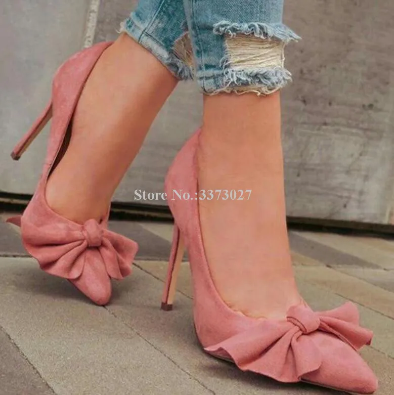 

Туфли женские замшевые на высоком каблуке, розовые, с острым носком