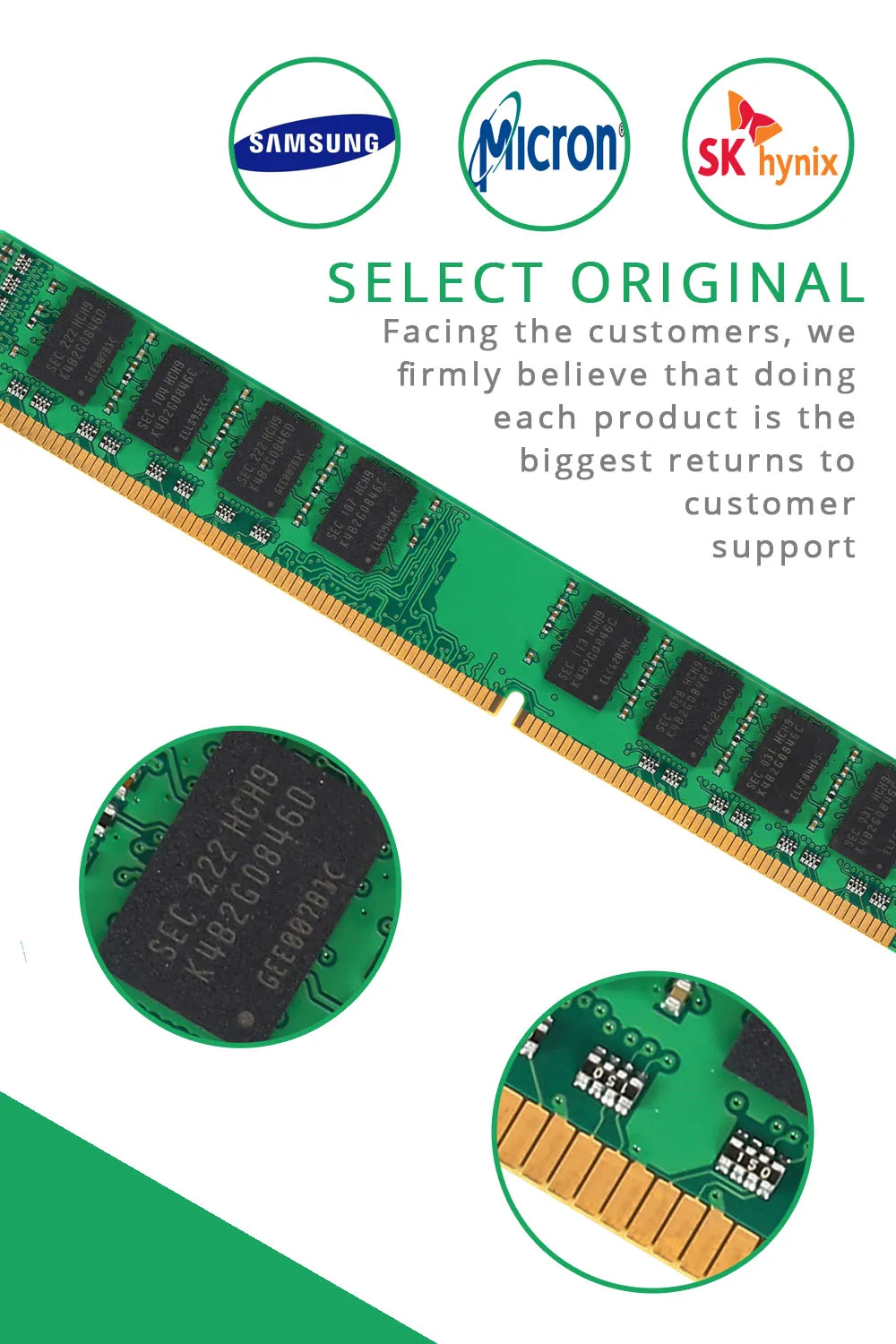 8 ГБ DDR3 Оперативная память 1866/1600/1333 МГц 240PIN 1,5 V/1,35 V 2R* 8 двойных модель DIMM NON-ECC настольных компьютеров Intel/AMD поддержка двухканальный