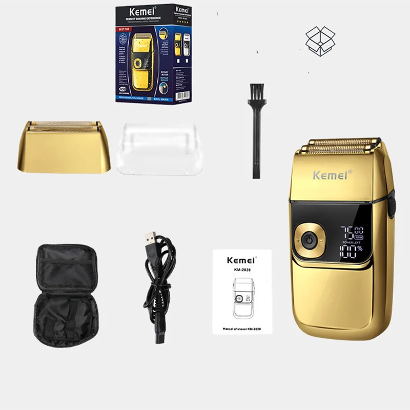 Kemei 1986 1949 2028 Professional Hair Clipper Combo Electric Cordless Trimmer Barber Beard Shaver Hair Cutting Machine Gold Kit enlarge
