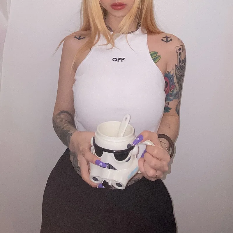 Спортивный жилет Женская Базовая футболка 2020 Европейская и американская