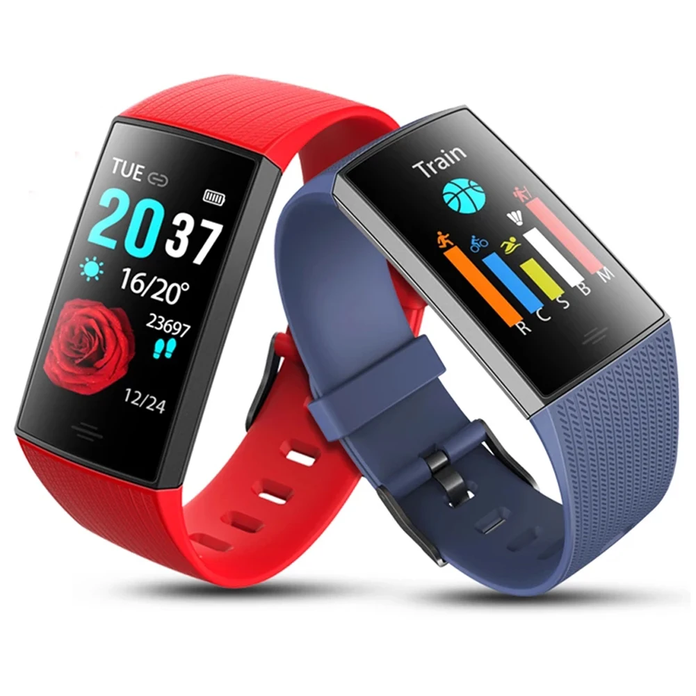 

Fitness Tracker Blood Pressure Waterproof Wrist Band Bracelet Smart Watch Wristband for Men Women