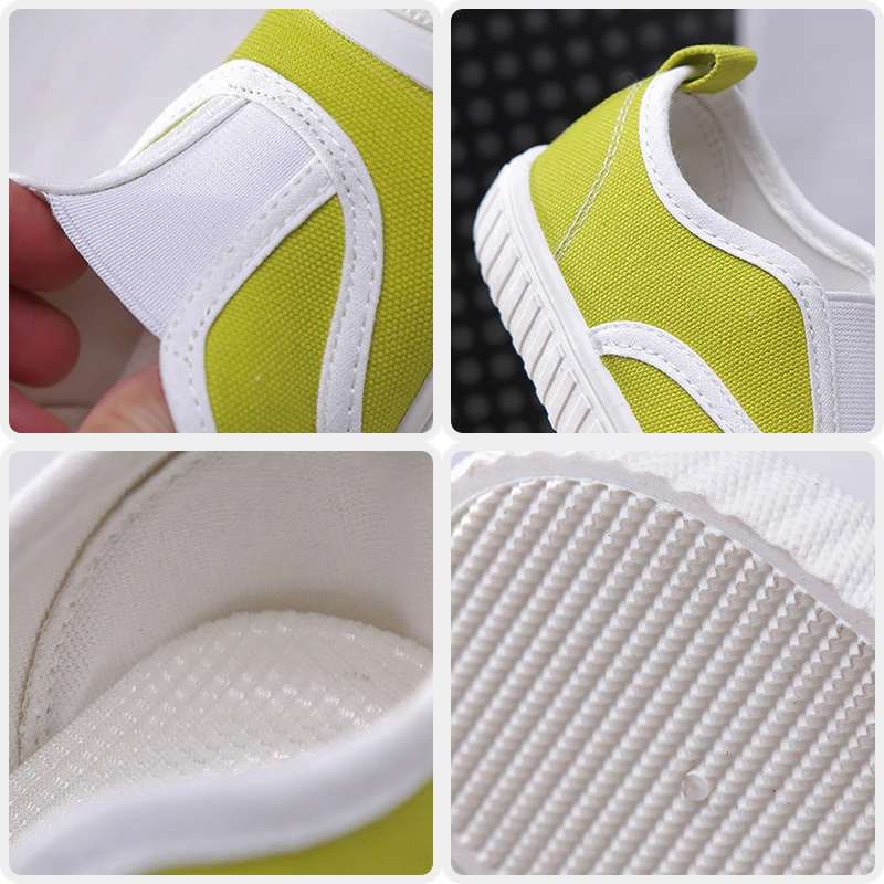 

2021 New Spring Children Slip-On Canvas Shoes Fashion Comfortable Soft Bottom Casual Kids Sneakers Boys Girls Breathable Shoes