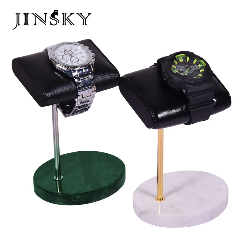 Natural marble watch holder leather couple watch watch display props jewelry counter display