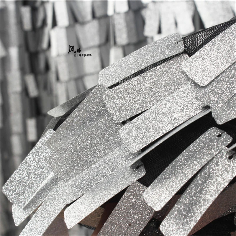 GLace 1Y/Лот silve черный квадратный блестки кружевной блеск швейная ткань